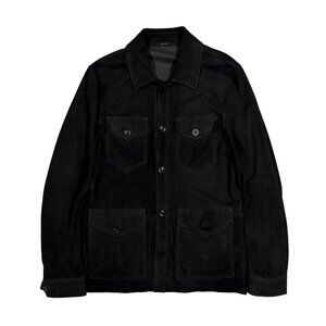 TOM FORD Suede 4 Pocket Field Military Jacket Black Size 48
